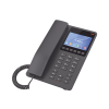 teléfono ip hotelero con pantalla lcd a color, 2 líneas sip con 2 cuentas, codec opus, ipv4/ipv6, color negro, con gestión en la nube gdms