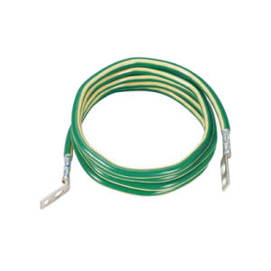jumper para aterrizar equipos, 6 awg, con terminal doblada a 45 grados (lcc6 14jawh l) para conexión a tierra y terminal recta (lcc6 14jaw l) para equipos , 2.4 m de largo