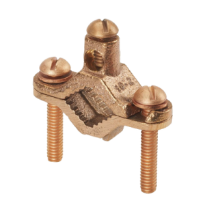 abrazadera de bronce para tierra física para conductor 2 awg, 1 pieza