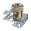 abrazadera para tierra física en base de piso falso, para cables de 6 a 1/0 awg. para pedestales cuadrados de 7/8" y circulares de 1" a 1 1/8"
