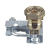 abrazadera para tierra física en base de piso falso, para cables de 6 a 1/0 awg. para pedestales cuadrados de 7/8" y circulares de 1" a 1 1/8"