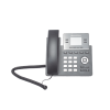 teléfono ip grado operador, 4 líneas sip con 2 cuentas, puertos gigabit poe, pantalla a color 2.4", codec opus, ipv4/ipv6 con gestión en la nube gdms
