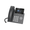 teléfono ip grado operador, 3 líneas sip con 6 cuentas, puertos gigabit,poe, pantalla a color 2.4", codec opus, ipv4/ipv6 con gestión en la nube gdms