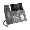teléfono ip wi fi, grado operador, 8 líneas sip con 4 cuentas, pantalla a color 2.8", puertos gigabit, bluetooth, poe, codec opus, ipv4/ipv6 con gestión en la nube gdms