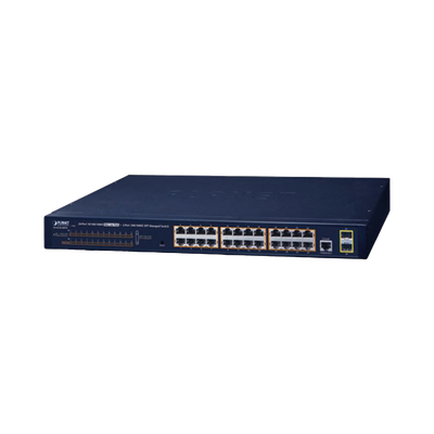 switch poe administrable capa 2 / 24 puertos10/100/1000base t / 2 sfp 100/1000base x / poe 802.3af/at switch poe administrable capa 2 / 24 puertos10/100/1000base t / 2 sfp 100/1000base x / poe 802.3af/at