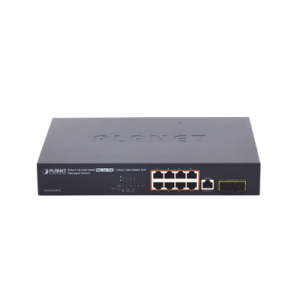 switch administrable capa 2, 8 puertos poe 802.3af/at gigabit, 140 w max, 2 puertos sfp, modo extendido hasta 250 m, soporta administración en nube cloudnms ( hw rev. 3.0 en adelante).