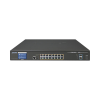switch administrable capa 3, 16 puertos gigabit con poe 802.3bt, 2 puertos 10 g sfp+, pantalla táctil (400 w)