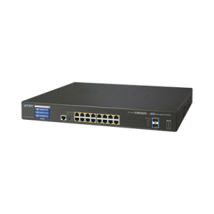 switch administrable capa 3, 16 puertos gigabit con poe 802.3bt, 2 puertos 10 g sfp+, pantalla táctil (400 w)