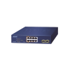 switch poe no administrable de escritorio, 2 puertos gigabit 802.3bt, 4 puertos gigabit 802.3at, 2 puertos 10/100/1000, 2 puertos sfp gigabit.