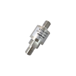 protector coaxial de dc a 2.5 ghz a 75 ohms con conectores f hembra en ambos lados