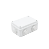caja estanca de pvc para derivación y conexión, 6 entradas, tapa atornillada, 120x80x50 mm (Área interna), uso exterior ip55, material que no propaga el fuego y libre de hálogenos