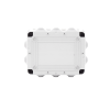 caja de derivación de pvc auto extinguible con 10 entradas, tapa atornillada, 190 x 140 x 70 mm, para exterior (ip55)