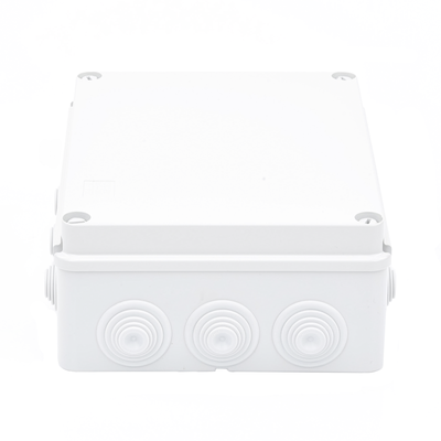 caja estanca de pvc para derivación y conexión, 12 entradas, tapa atornillada, 240x190x90 mm (Área interna), uso exterior ip55, material que no propaga el fuego y libre de hálogenos caja estanca de pvc para derivación y conexión, 12 entradas, tapa atornillada, 240x190x90 mm (Área interna), uso exterior ip55, material que no propaga el fuego y libre de hálogenos