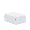 caja estanca de pvc para derivación y conexión, 12 entradas, tapa atornillada, 300x220x120 mm (Área interna), uso exterior ip55, material que no propaga el fuego y libre de hálogenos