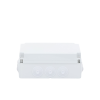 caja estanca de pvc para derivación y conexión, 12 entradas, tapa atornillada, 300x220x120 mm (Área interna), uso exterior ip55, material que no propaga el fuego y libre de hálogenos