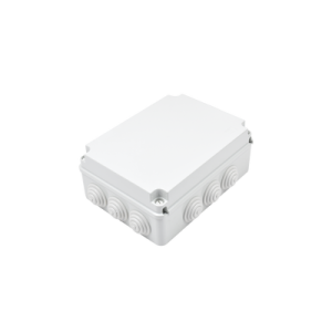 caja estanca de pvc para derivación y conexión, 12 entradas, tapa atornillada, 300x220x120 mm (Área interna), uso exterior ip55, material que no propaga el fuego y libre de hálogenos