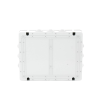 caja estanca de pvc para derivación y conexión, 12 entradas, tapa atornillada, 380x300x120 mm (Área interna), uso exterior ip55, material que no propaga el fuego y libre de hálogenos