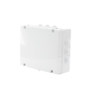 caja estanca de pvc para derivación y conexión, 12 entradas, tapa atornillada, 380x300x120 mm (Área interna), uso exterior ip55, material que no propaga el fuego y libre de hálogenos
