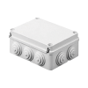 caja estanca de pvc para derivación y conexión, 12 entradas, tapa atornillada, 380x300x120 mm (Área interna), uso exterior ip55, material que no propaga el fuego y libre de hálogenos