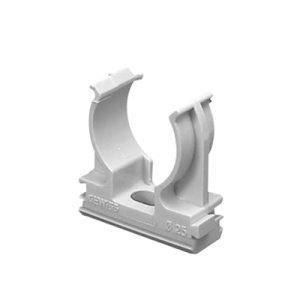 soporte de presión (abrazadera), pvc auto extinguible, abierto para tubería de 32 mm