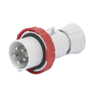 clavija mÓvil recta hp ip66/ip67/ip68/ip69 3p+n+t 16a 380 415v 50/60hz rojo 6h conexionado de tornillo
