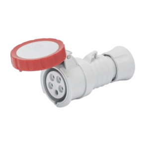 base mÓvil recta hp ip66/ip67/ip68/ip69 3p+n+t 16a 380 415v 50/60hz rojo 6h conexionado de tornillo