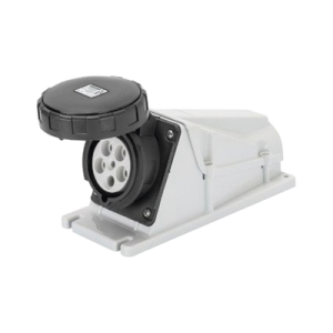 base de superficie angulada 90° ip67 3p+n+t 125a 480 500v 50/60hz negro 7h cableado a tornillo