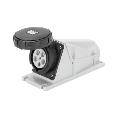 base de superficie angulada 90° ip67 3p+n+t 125a 480 500v 50/60hz negro 7h cableado a tornillo base de superficie angulada 90° ip67 3p+n+t 125a 480 500v 50/60hz negro 7h cableado a tornillo