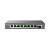 switches de red multi gigabit de 2.5g no administrable / 8 puertos rj45 de 100/1000/2500mbps / 1 puerto de fibra sfp+