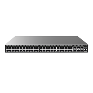 switch gigabit poe+ administrable / 48 puertos 10/100/1000 mbps + 6 puertos sfp+ / hasta 400w / compatible con gwn cloud.