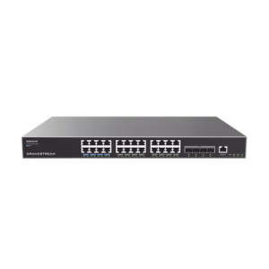 switch capa 3 poe+ administrable / 24 puertos 10/100/1000 mbps + 4 puertos sfp+ de 10 gigabits / hasta 360w / compatible con gwn cloud.