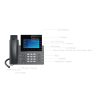 videoteléfono ip pantalla táctil con android de 16 líneas, doble puerto gigabit, poe/poe+