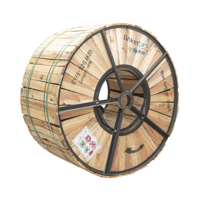 carrete de 4 km de fibra Óptica para exterior g.652d, armada, monomodo de 12 hilos, loose tube, color negro, para instalación en ducto subterráneo o enterrado directo carrete de 4 km de fibra Óptica para exterior g.652d, armada, monomodo de 12 hilos, loose tube, color negro, para instalación en ducto subterráneo o enterrado directo
