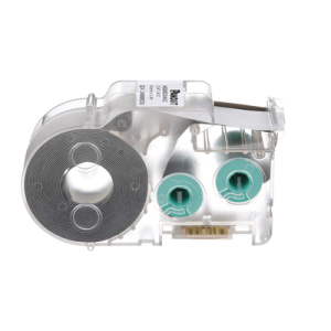 casete de etiquetas de poliolefina de cinta continua, tubo termocontráctil, 8.6 mm de ancho, 2.4 m de largo, para cables de 1.5 a 4.8 mm (18 12 awg) de diámetro, color blanco