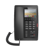(h5 color negro) teléfono ip hotelero de gama alta, pantalla lcd de 3.5 pulgadas a color, 6 teclas programables para servicio rápido (hotline), poe