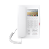 (h5 color blanco)teléfono para hotelería, profesional de gama alta con pantalla lcd de 3.5 pulgadas a color, 6 teclas programables para servicio rápido (hotline) poe
