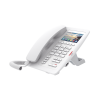 (h5w color blanco)teléfono ip wifi para hotelería, profesional de gama alta con pantalla lcd de 3.5 pulgadas a color, 6 teclas programables para servicio rápido (hotline) poe