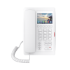 (h5w color blanco)teléfono ip wifi para hotelería, profesional de gama alta con pantalla lcd de 3.5 pulgadas a color, 6 teclas programables para servicio rápido (hotline) poe
