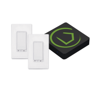 kit hub controlador inteligente para dispositivos zwave, zigbee, shelly, lutron, incluye 1 hub / 2 apagadores inteligentes on/off zwave