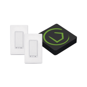 kit hub controlador inteligente para dispositivos zwave, zigbee, shelly, lutron, incluye 1 hub / 2 atenuadores inteligentes on/off zwave