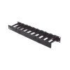 organizador de cable horizontal routeit, sencillo, para rack de 19in, 4in de profundidad, 1ur