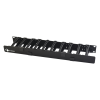 organizador de cable horizontal routeit, sencillo, para rack de 19in, 4in de profundidad, 1ur