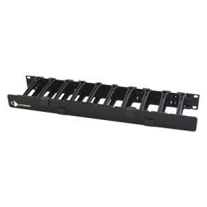 organizador de cable horizontal routeit, sencillo, para rack de 19in, 4in de profundidad, 1ur
