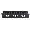 organizador de cable horizontal routeit, sencillo, para rack de 19in, 4in de profundidad, 2ur