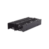 organizador de cable horizontal routeit, doble, para rack de 19in, 4in de profundidad, 2ur