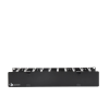 organizador de cable horizontal routeit, sencillo, para rack de 19in, 6in de profundidad, 2ur