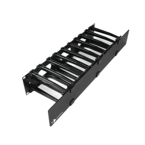 organizador de cable horizontal routeit, sencillo, para rack de 19in, 6in de profundidad, 2ur