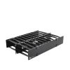 organizador de cable horizontal routeit, doble, para rack de 19in, 6in de profundidad, 2ur
