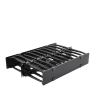 organizador de cable horizontal routeit, doble, para rack de 19in, 6in de profundidad, 2ur