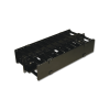 organizador de cable horizontal routeit, doble, para rack de 19in, 6in de profundidad, 2ur